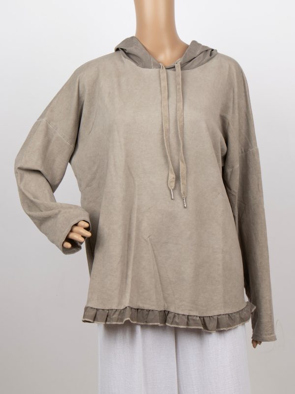 FELPA CON CAPPUCCIO - ( MODELLI GIA' SUPER VENDUTI ) - NUOVO LAVAGGIO EFFETTO VINTAGE - immagine 10